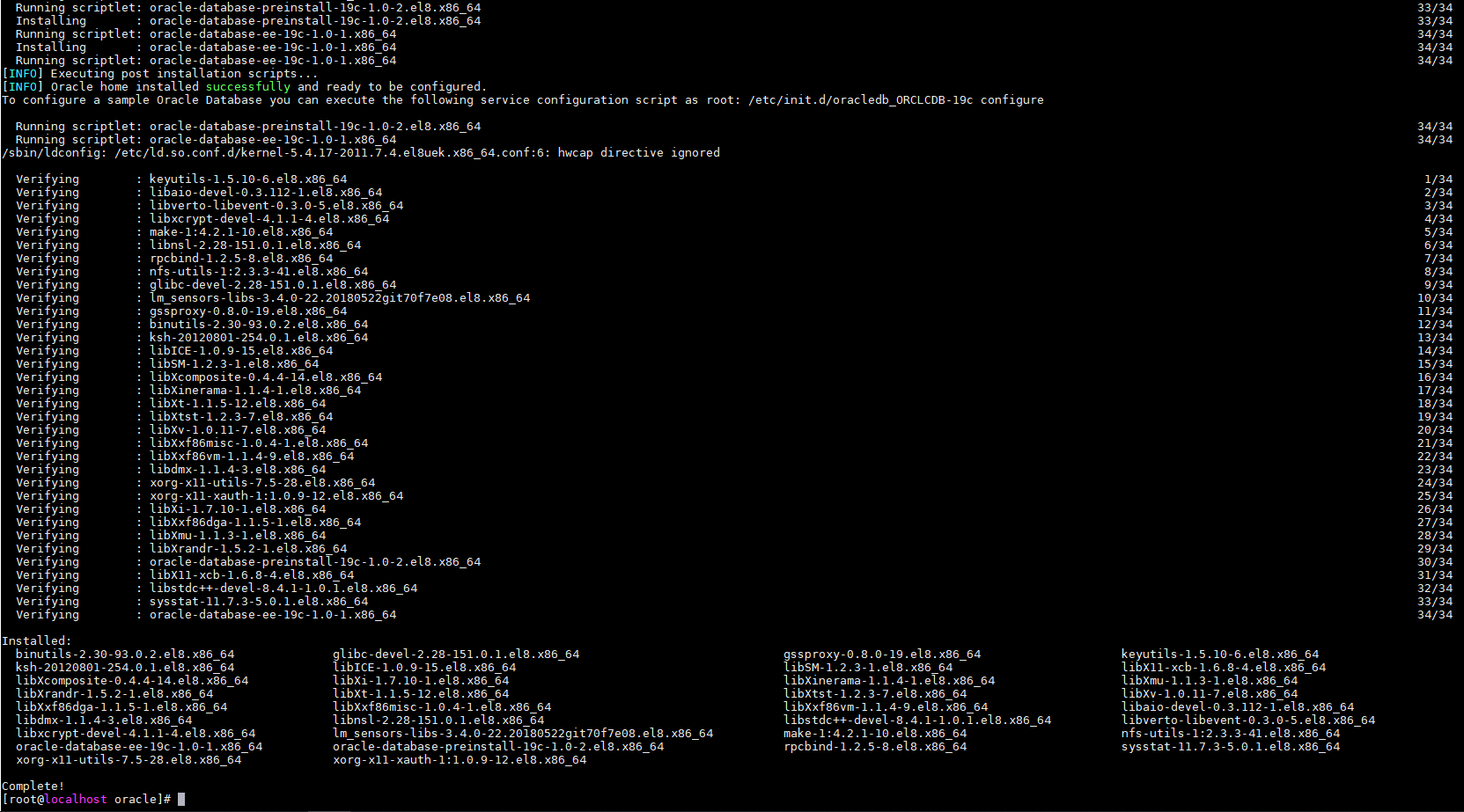 Installing Oracle Database 19c